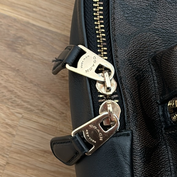 COACH mini Charlie Backpack - Signature Black and Brown - Picture 3 of 7